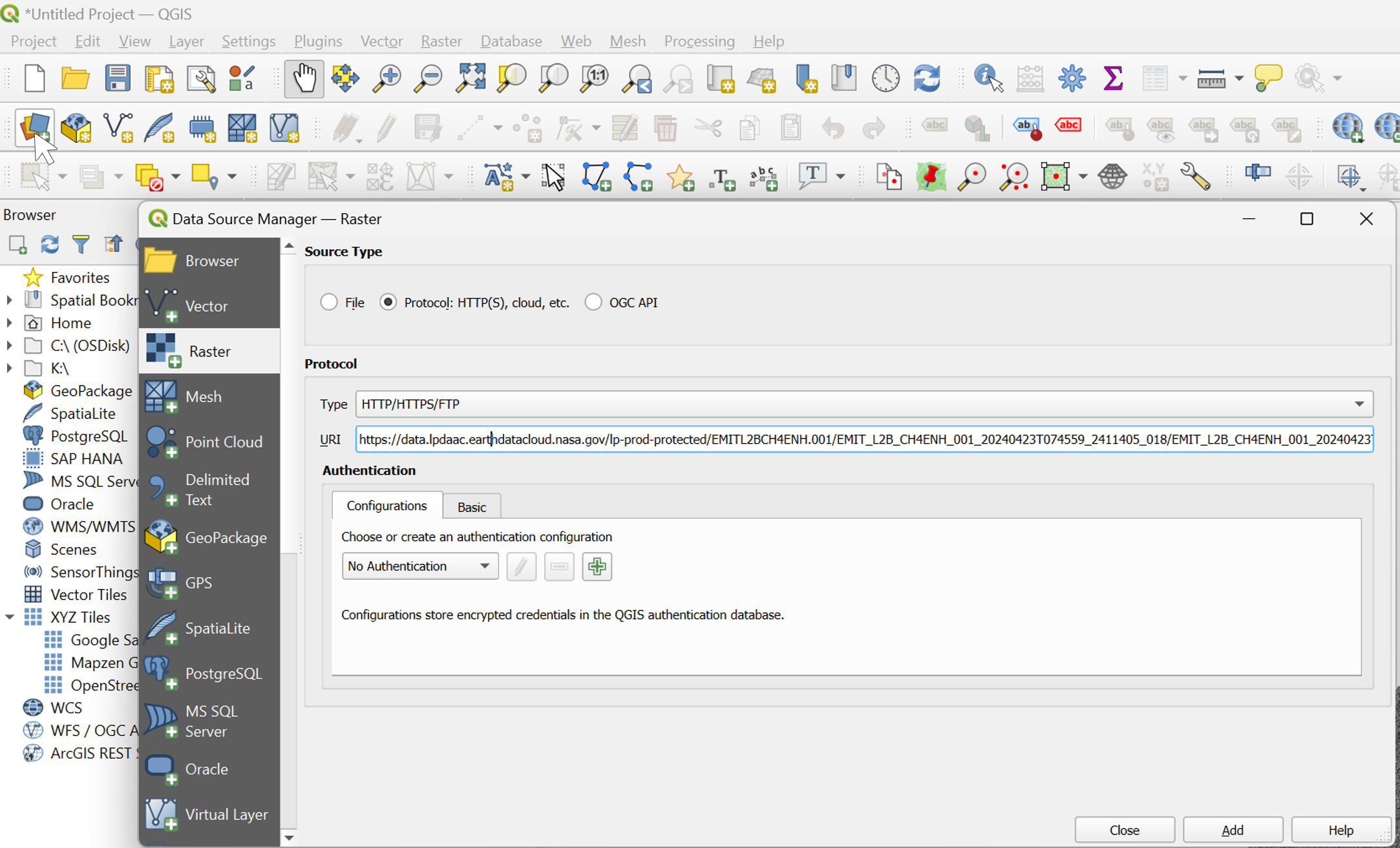 Add raster data
